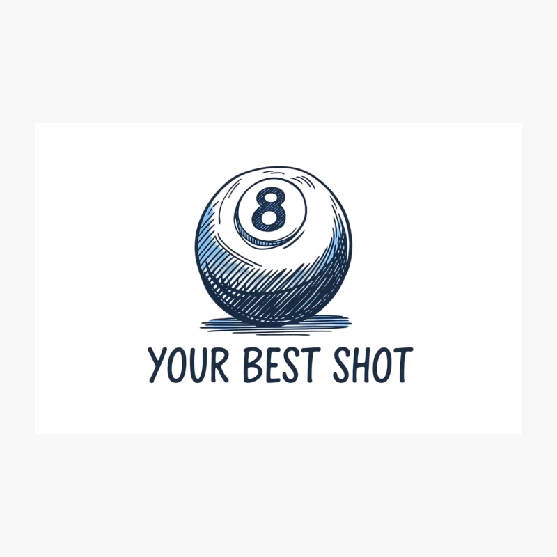 Motivational Pool Logo: Your Best Shot with 8 Ball Travel Mug