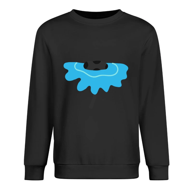 Fleur abstraite bleue Homme Sweat-shirt à enfiler