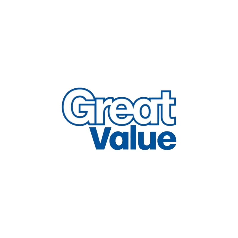 Great Value Walmart Store Brand Logo in Blue Text Coffee Mug