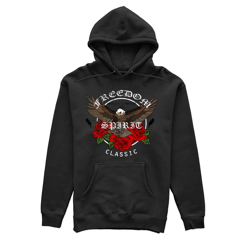 Aigle et roses avec esprit et liberté Femme Sweat à capuche