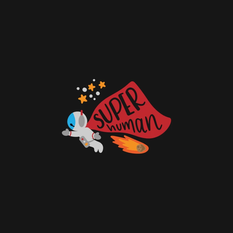 Astronaute Super Héros avec Comète Femme Manches Longues T-Shirt