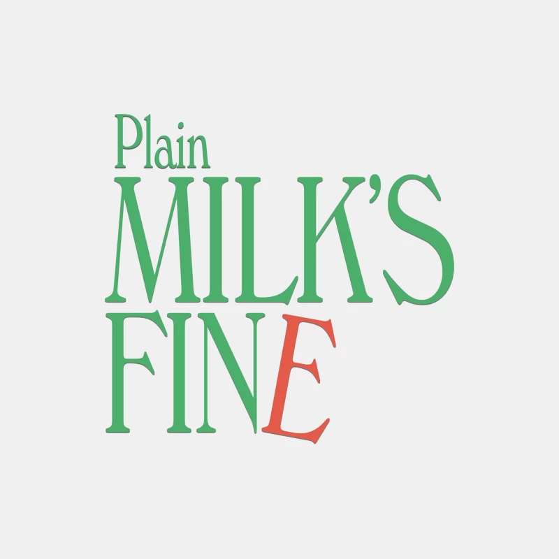 Plain Milk's Fine Typography Design Male Tank Top