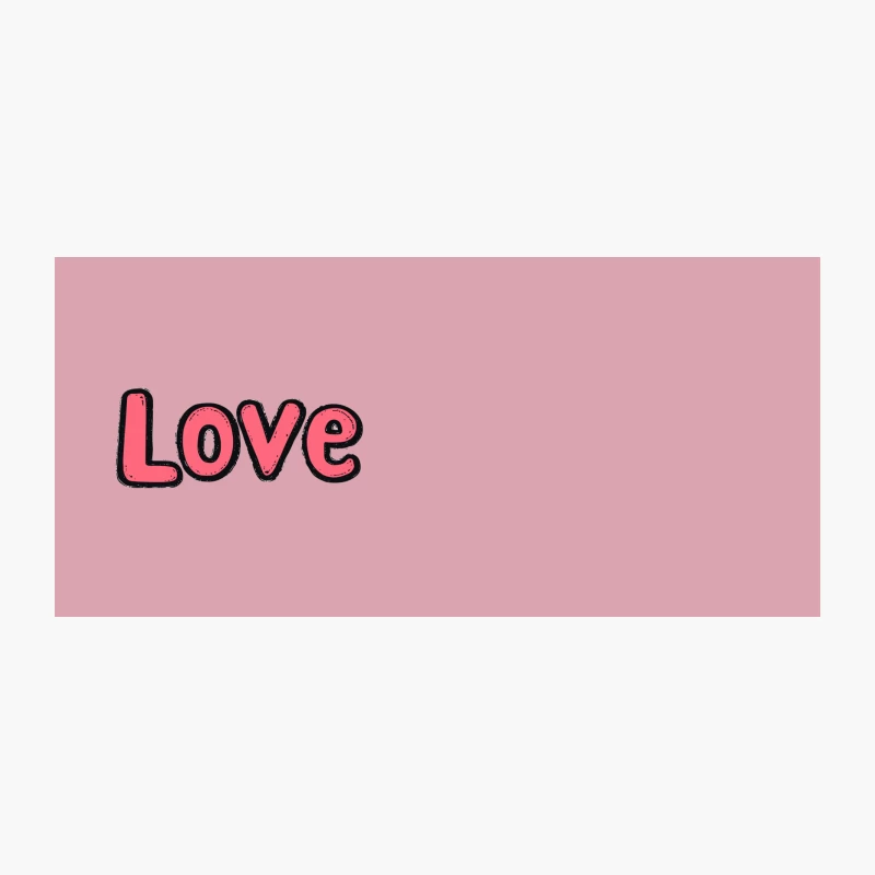 Pink Love Typography for Valentine's Romance Coffee Mug