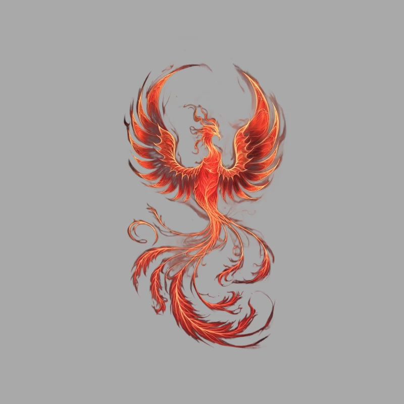 Majestic Phoenix: Mythical Fire Bird in Fantasy Art Female Pullover Hoodie