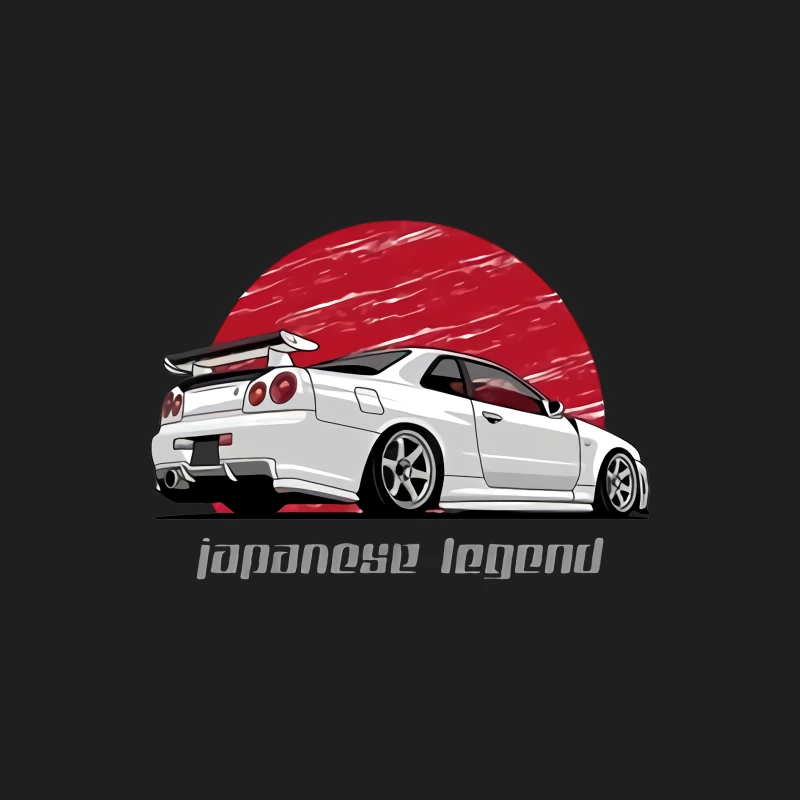 Voiture de sport blanche devant le soleil rouge Homme Débardeur