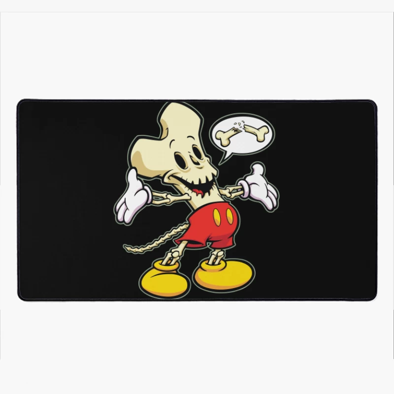 Cartoon Skeleton Character Desk Mat