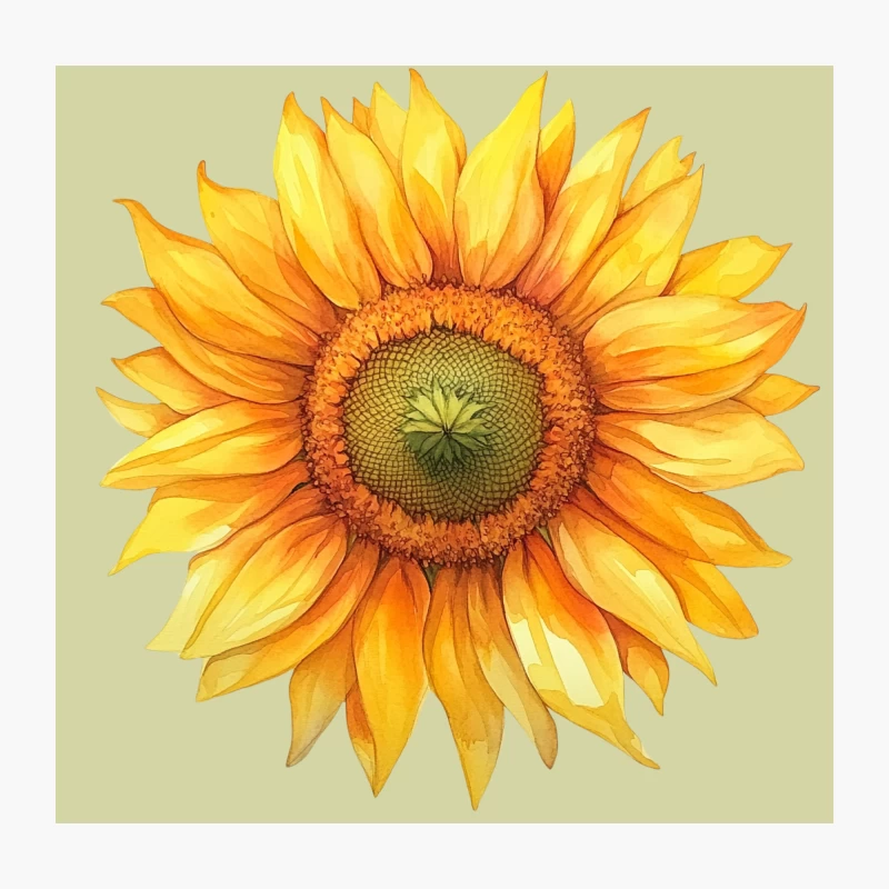 Vibrant Yellow Sunflower in Full Bloom Throw Pillow