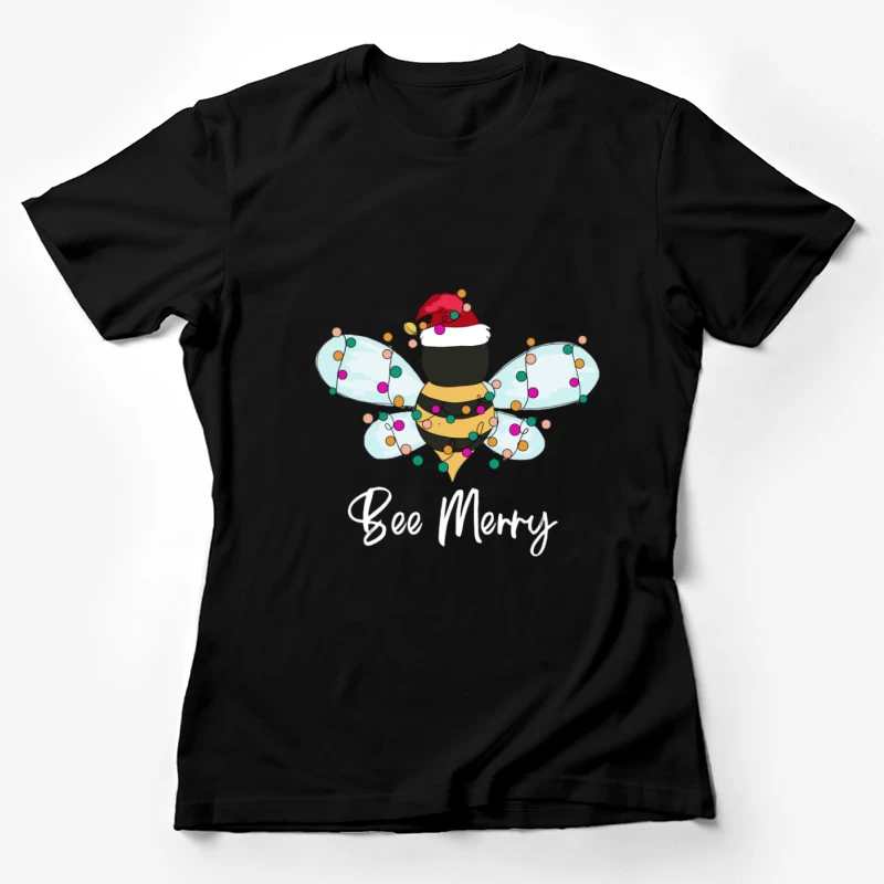 Abeille Joyeuse avec Lumières de Noël Femme T-Shirt