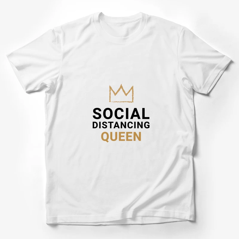 Couronne Dorée avec Texte Queen Homme T-Shirt