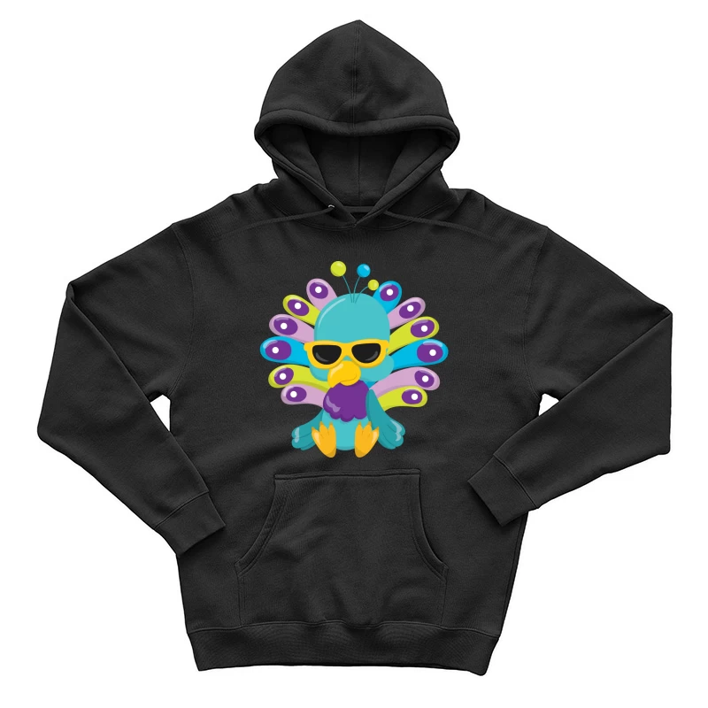 Paon coloré avec lunettes de soleil Homme Sweat à capuche