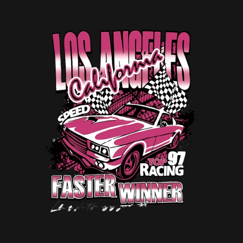 Los Angeles Rennwagen Design Herren Langarm T-Shirt