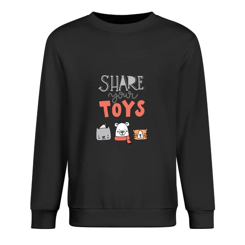Partagez vos jouets avec des animaux mignons Homme Sweat-shirt à enfiler