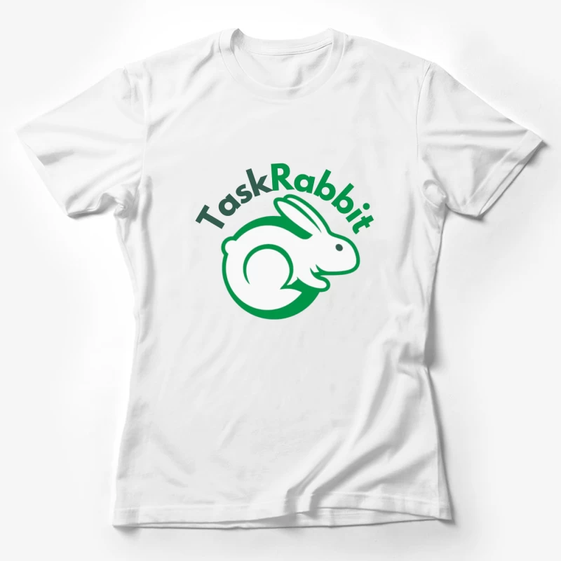 TaskRabbit Green Circular Rabbit Logo Design Female T-Shirt