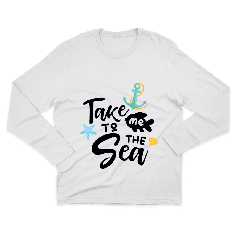 Décoration marine avec texte inspirant Homme Manches Longues T-Shirt