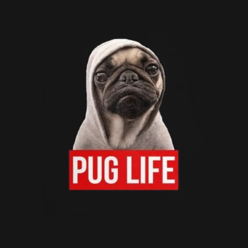 Pug avec sweat à capuche: Vie de Pug Femme T-Shirt