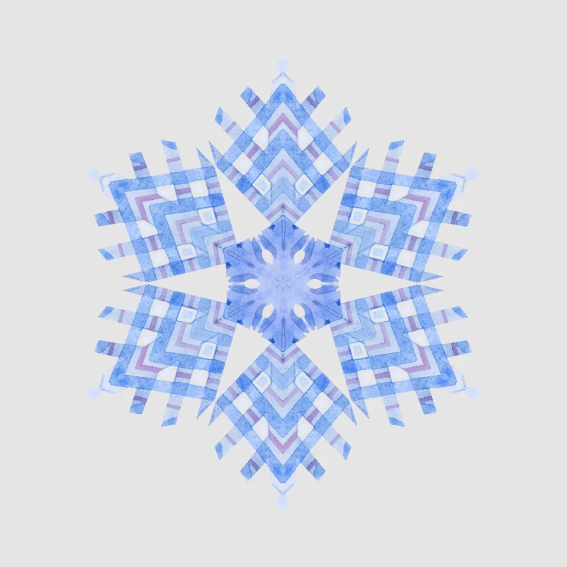 Flocon de neige aquarelle bleu Homme Sweat à capuche