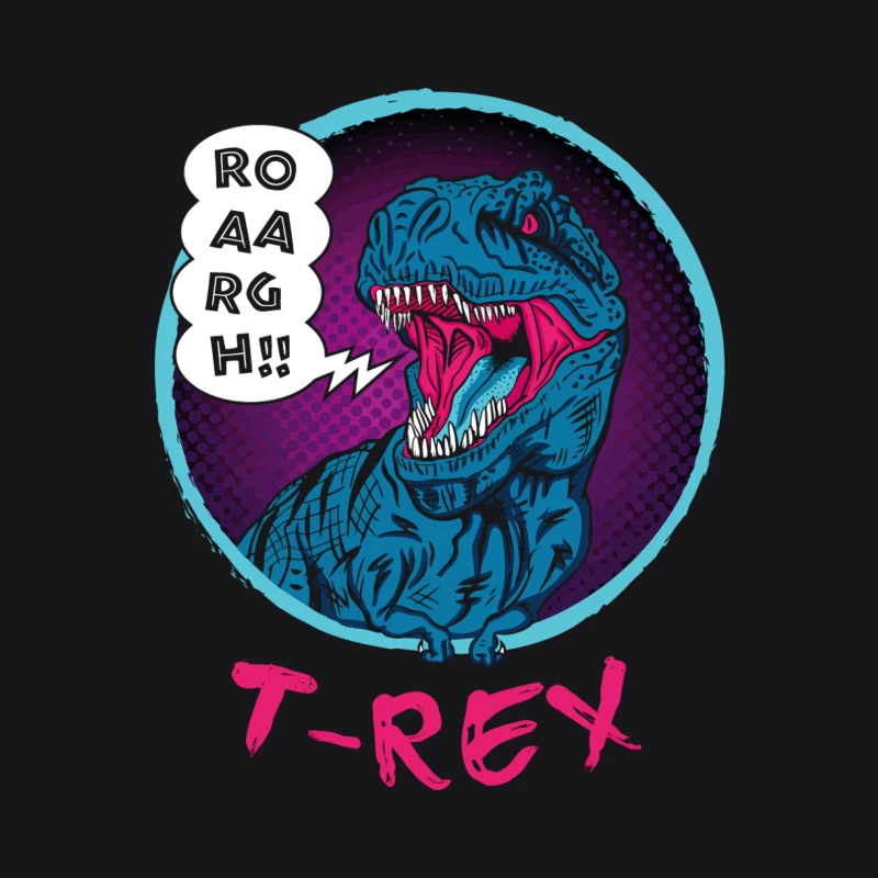 Neon T-Rex Power Male Pullover Hoodie