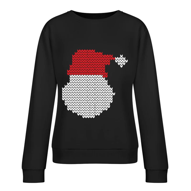 Bonhomme de neige avec chapeau de Noël en pixel art Femme Sweat-shirt à enfiler