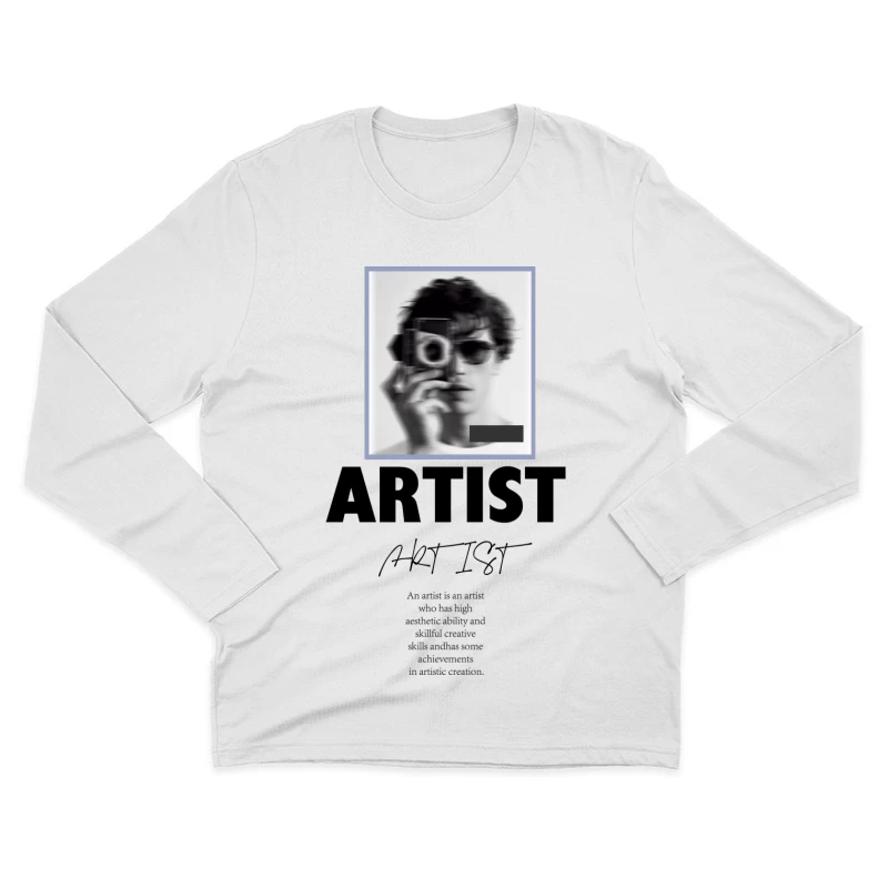 Person mit Kamera und Sonnenbrille Herren Langarm T-Shirt