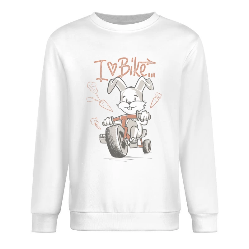 Lustiger Hase auf Dreirad Herren Pullover Sweatshirt