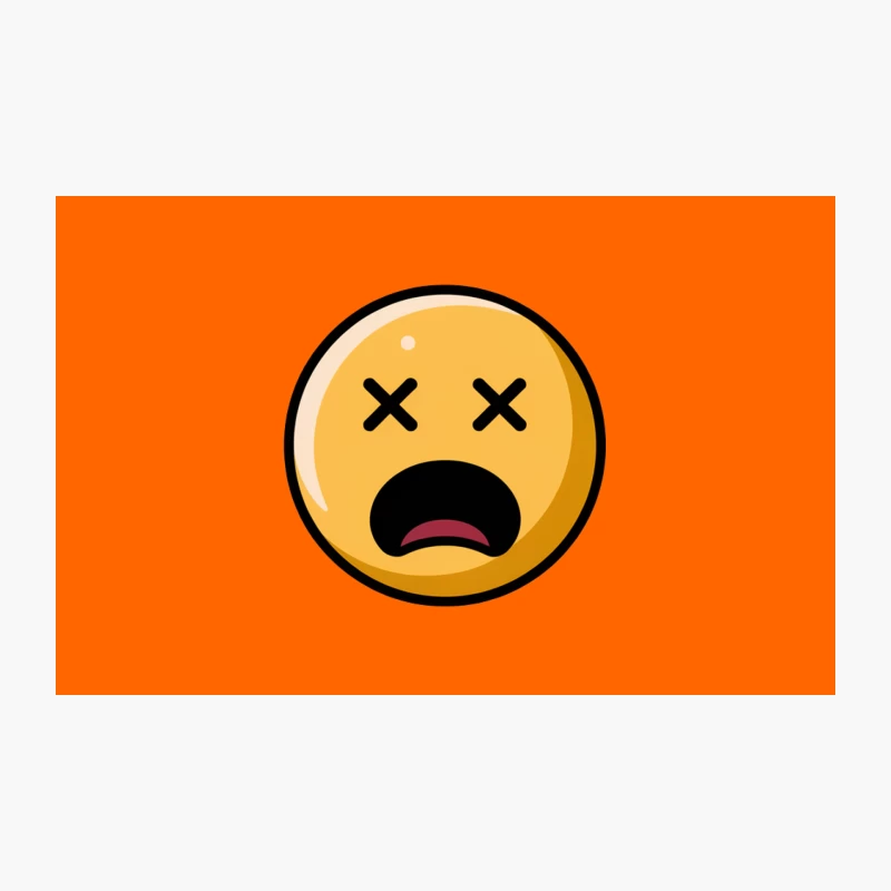 Dead Tired Yellow Emoji Face Travel Mug