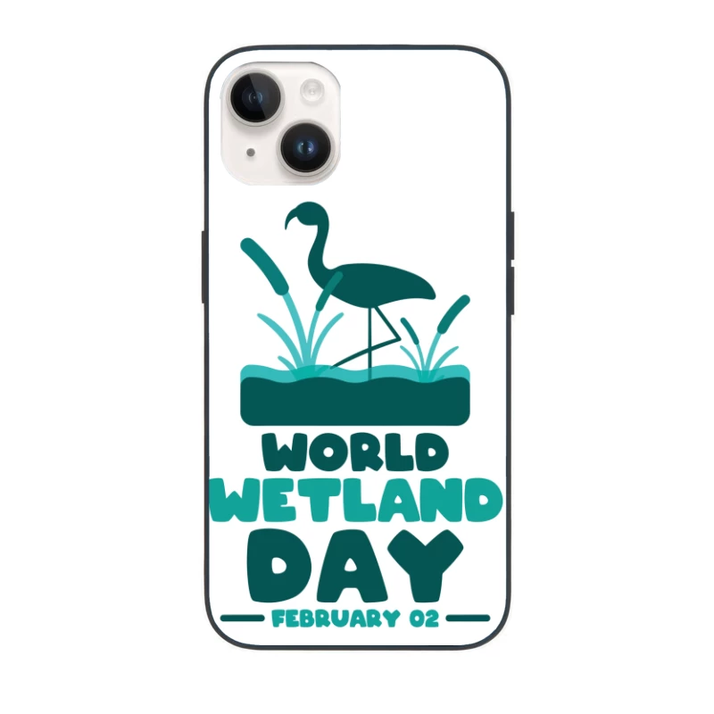 Celebrate World Wetland Day – Vibrant Flamingo Design iPhone Case