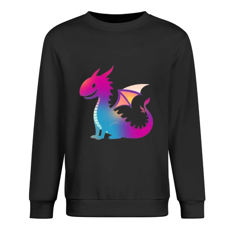 Colorful Cartoon Dragon Male Pullover Sweatshirt