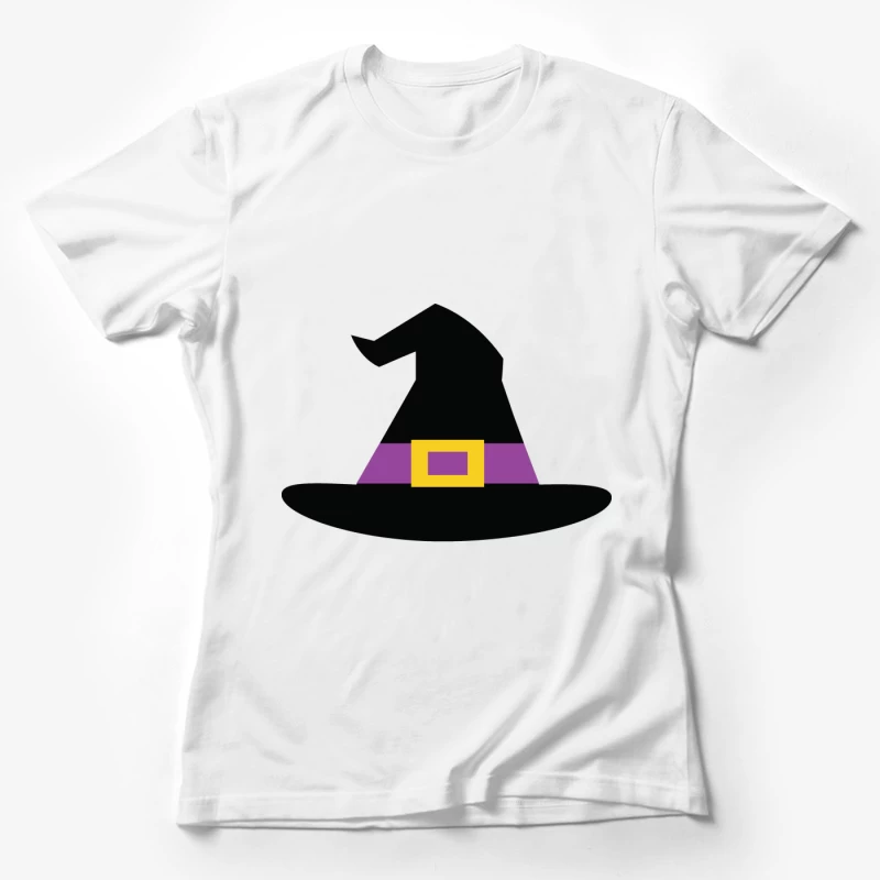 Chapeau de sorcière avec bande violette Femme T-Shirt