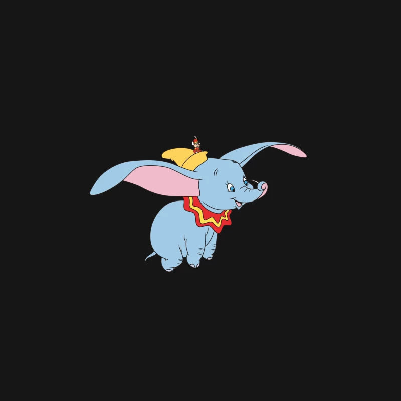 Fliegender Elefant mit großem Hut Herren Langarm T-Shirt
