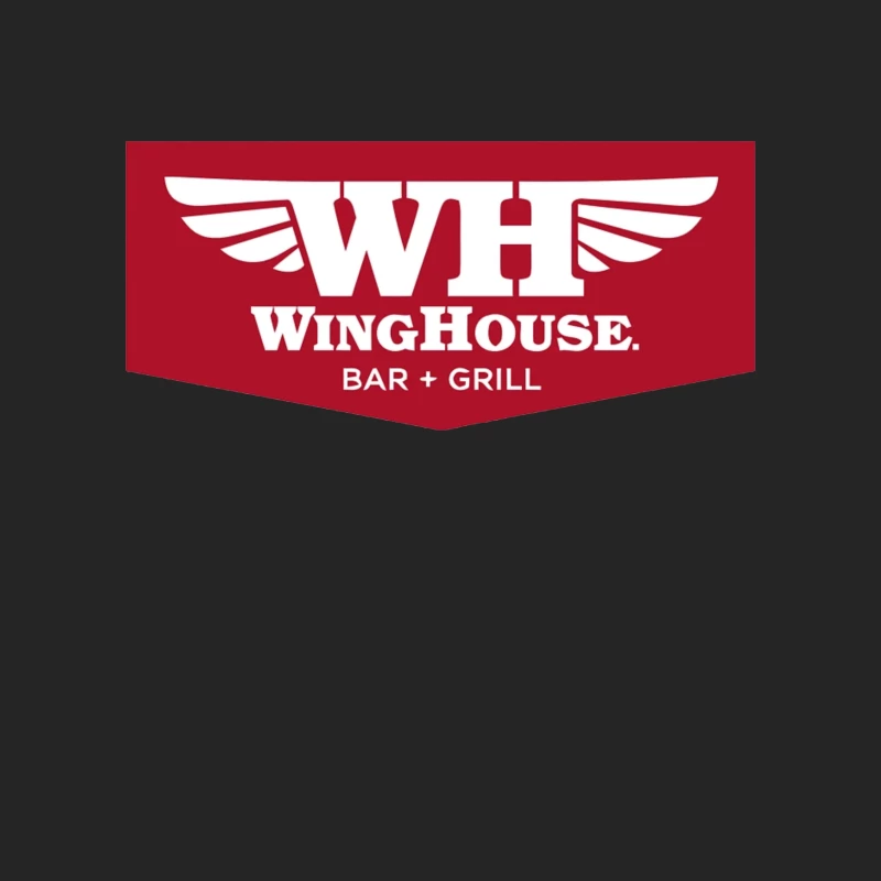 WingHouse Bar & Grill Restaurant Logo with Wings Design Female Pullover Sweatshirt