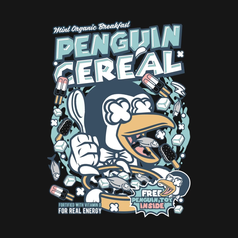 Céréale Pengouin Organique - Petit Déjeuner Amusant Femme Manches Longues T-Shirt
