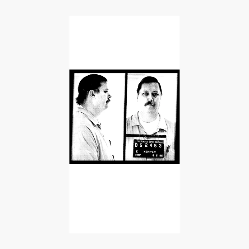 Ed Kemper Mugshot  Retro Aesthetic 80s Style Design iPhone Case