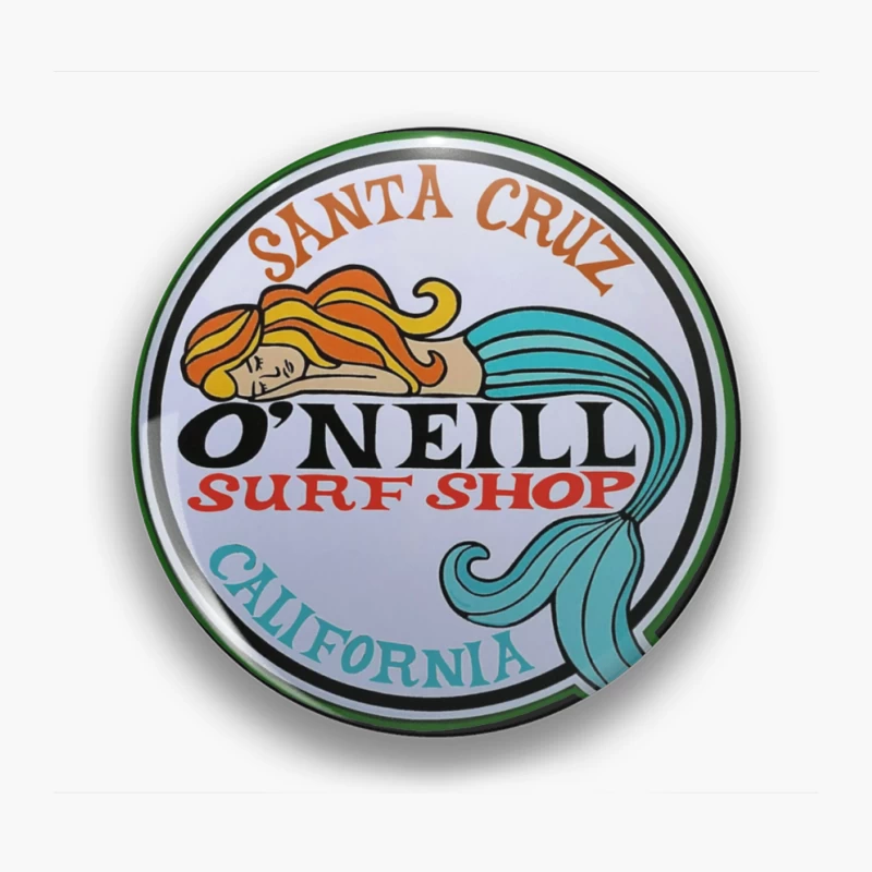 Vintage O'Neill Surf Shop Logo from Santa Cruz, California Pin