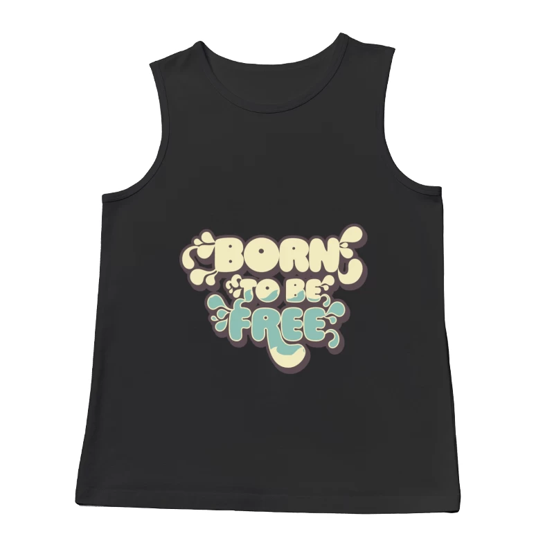 Geboren, um frei zu sein - Vintage Typografie Herren Tanktops
