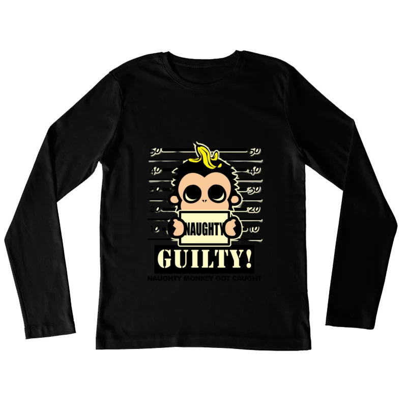 Naughty Monkey erwischt Damen Langarm T-Shirt