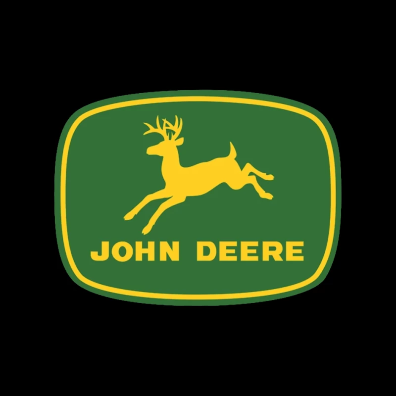 John Deere Classic Green and Yellow Logo with Leaping Deer Pin