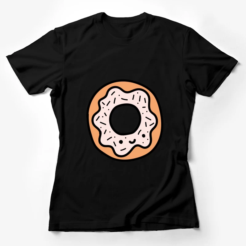 Beignet mignon avec glaçage rose Femme T-Shirt