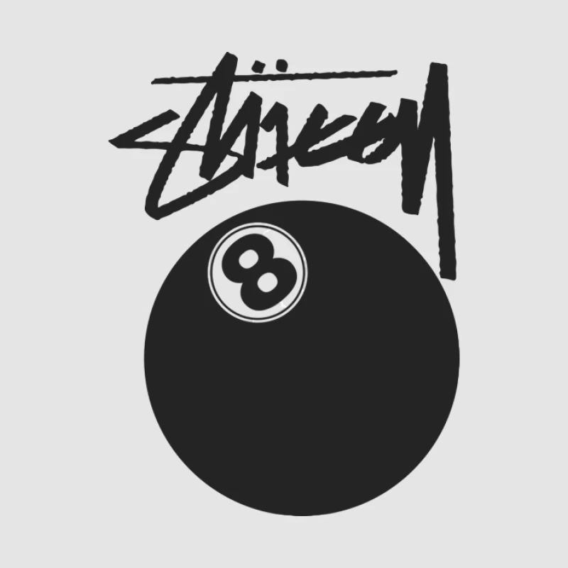Stussy Logo mit Billardkugel Herren Pullover Hoodie