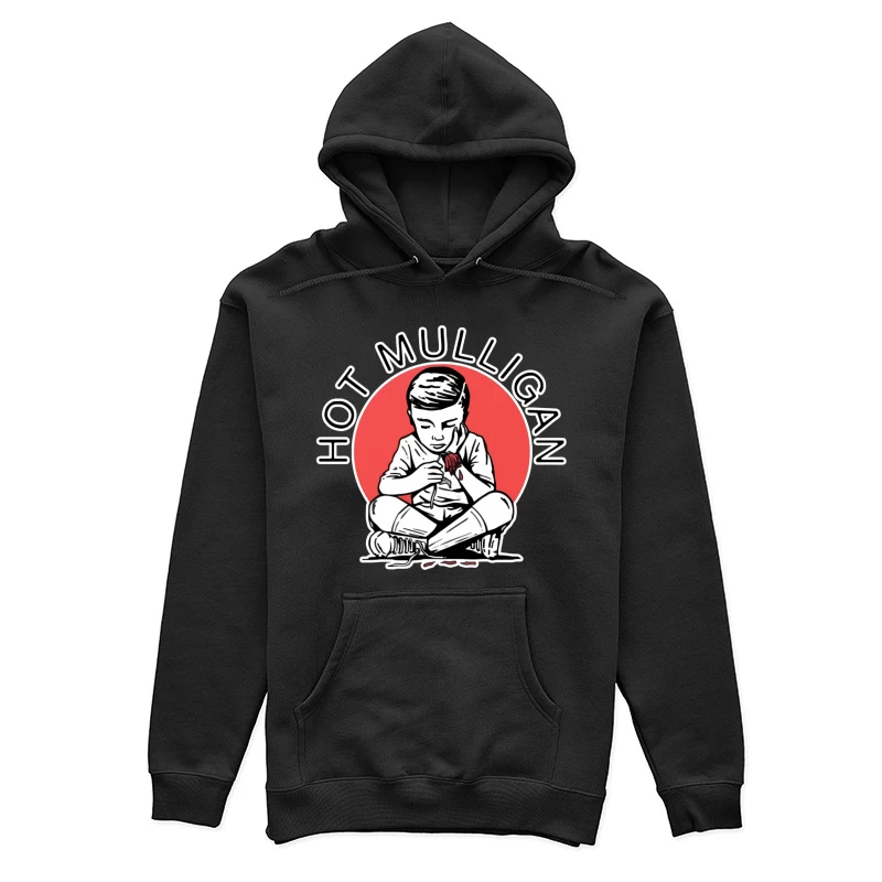 Hot Mulligan Band Logo with Retro Illustration Female Pullover Hoodie