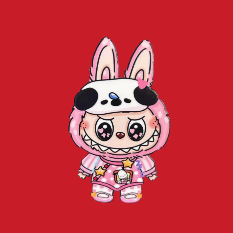 Niedliches Kaninchen-Maskottchen in Pastellfarben Herren Pullover Hoodie