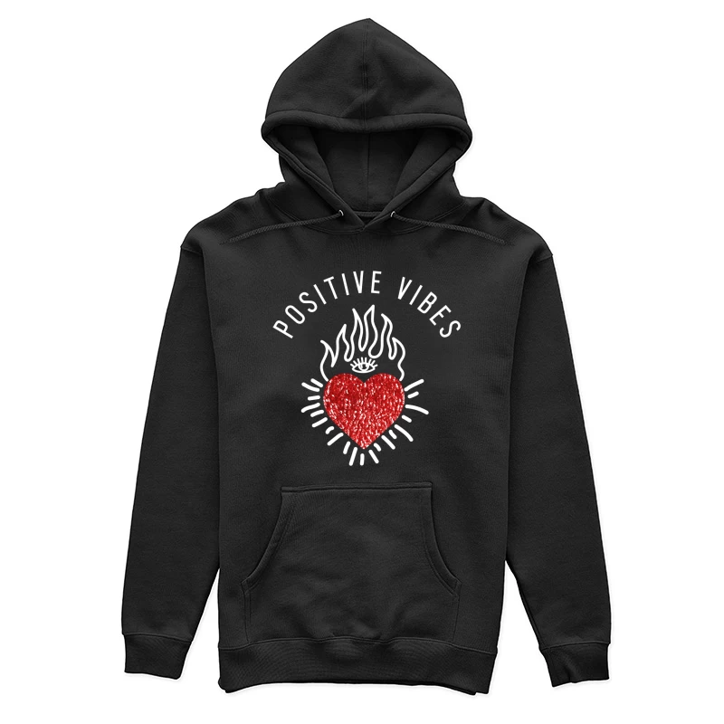 Positives Herzdesign mit Flammen Damen Pullover Hoodie