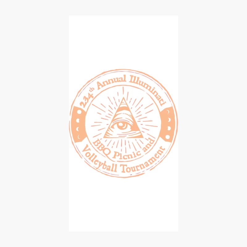 Annual Illuminati Picnic and Volleyball Tournament Logo iPhone Case
