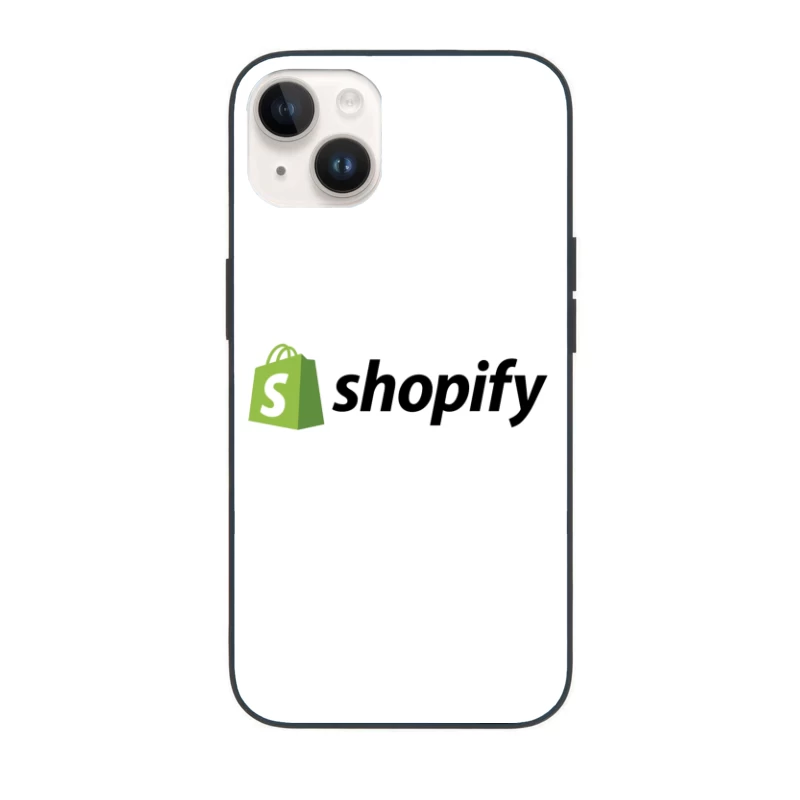 Shopify E-commerce Platform Logo with Green Shopping Bag Icon iPhone Case