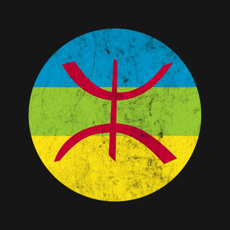 Berber  Imazighen Faded-Style Flag Design Mouse Pad