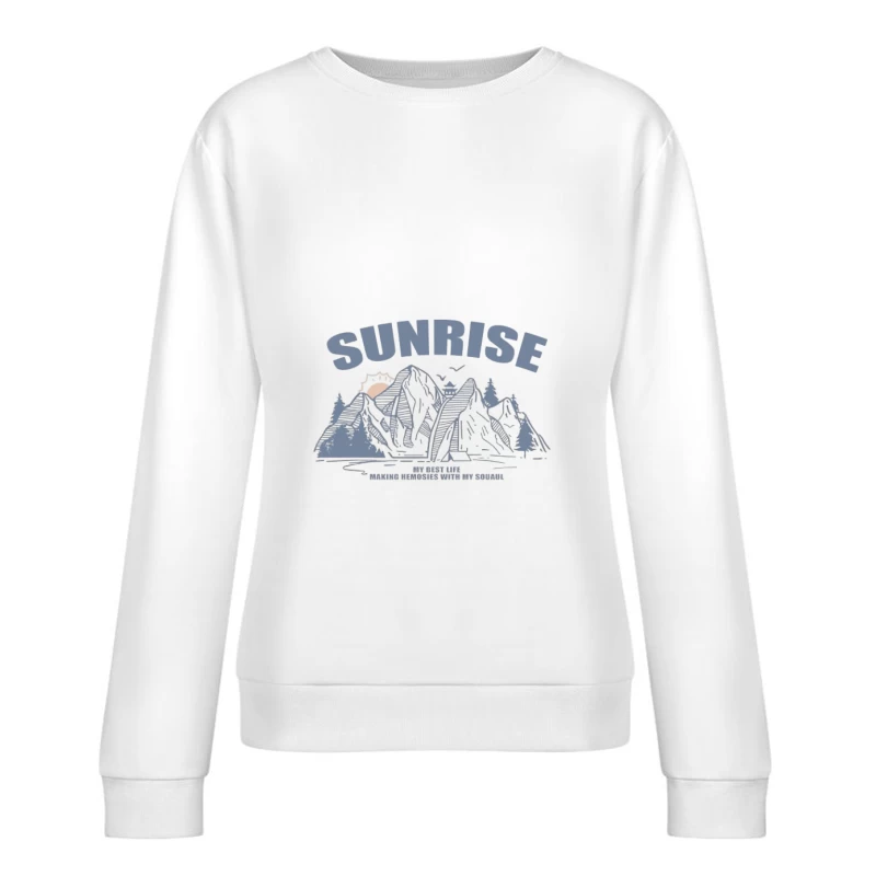 Berglandschaft bei Sonnenaufgang Damen Pullover Sweatshirt