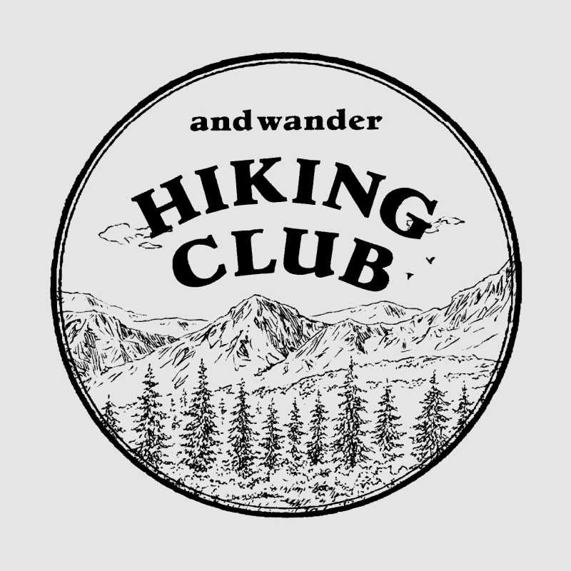 Hiking Club-Logo mit Bergen Damen Pullover Hoodie