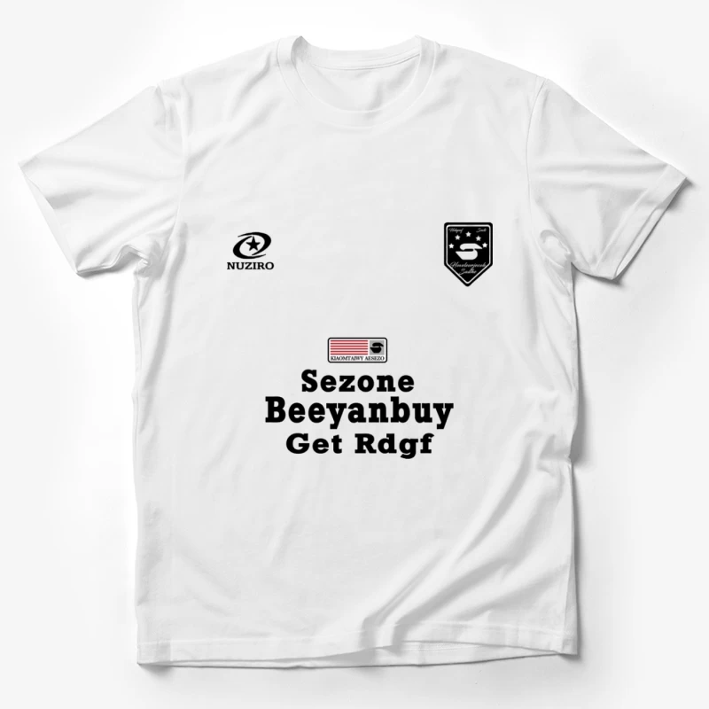 Grafikdesign mit Text und Symbolen Herren T-Shirt