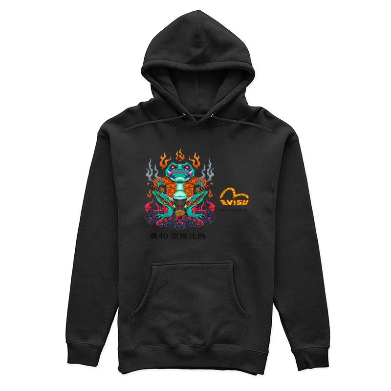 Mythische Kreatur mit Feuer Damen Pullover Hoodie