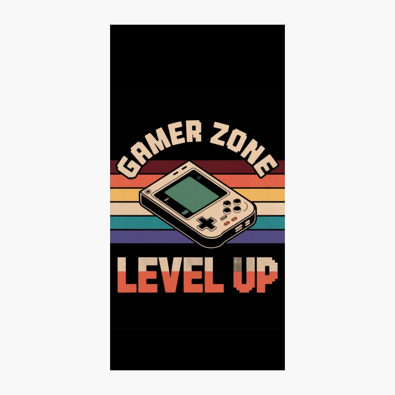 Retro Gaming Handheld Console with Rainbow Background and Gamer Zone Text iPhone Case