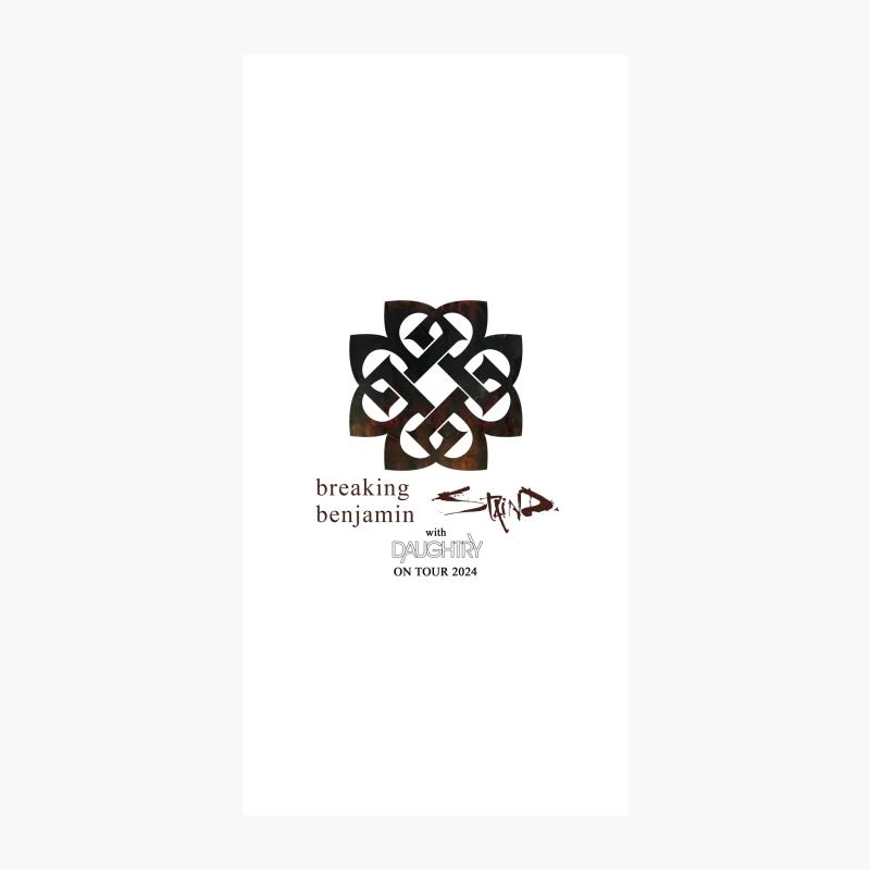 BREAKING BENJAMIN WITH DAUGHTRY STAIND TOUR CONCERT 2024 iPhone Case